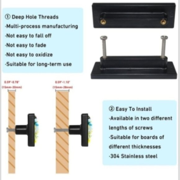 Lorvies 4-Pack 3.6” Red Crane Cherry Blossom Drawer Pulls Cabinet Knobs Handles - Picture 7 of 12